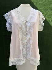 Rare Vintage Victoria's Secret Ventura Tag Pink Silky Lace Top Camisole Sz L