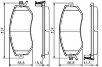 Bosch Bremsbelagsatz, Scheibenbremse Vorderachse U.A. FüR Subaru, Toyota