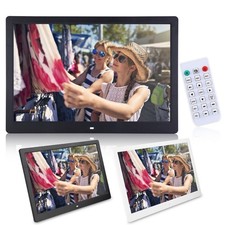 15.4Inch 1280 800HD Digital Photo Picture Frame Alarm Clock Player Album Remote