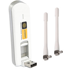UNLOCKED HUAWEI E3276s-150 4G USB DONGLE 150MBPS + 2 x ANTENNAS (WHITE)