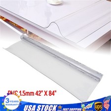 Clear Transparent PVC Plastic Tablecloth Protector Waterproof Dining Table Cover