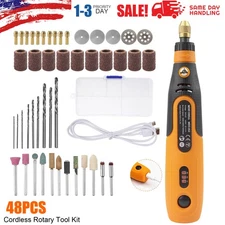 48pc Cordless Grinder Rotary Tool Polishing Drill Kit Variable Speed Accessories
