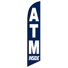 ATM INSIDE 12ft Feather Banner Swooper Flag - FLAG ONLY 3 