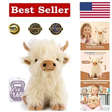 Adorable Highland Cow Stuffed Animal - Microwaveable Weighted Plush Companion