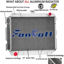 3-Row Radiator for 70-74 Dodge Charger Challenger/68-73 Plymouth Satellite 22"W