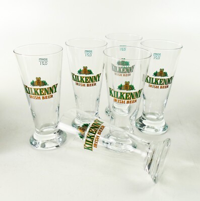 6 x Kilkenny Irish Beer Ale Glas München Becher 0,2l Pub Gläser Bierbecher 5018