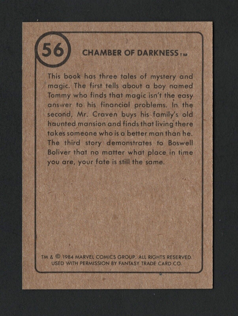 Carte à Collectionner Marvel Vintage – Chamber Of Darkness N°56 – État Excellent