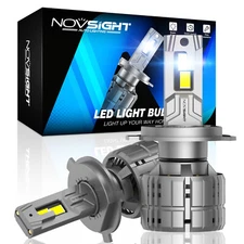 2X NOVSIGHT 40000LM H4 LED Headlight Bulbs High Low Beam 6500K Super Bright 200W
