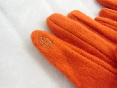 Gants bordeaux hiver femme laine chauds pois finition simili