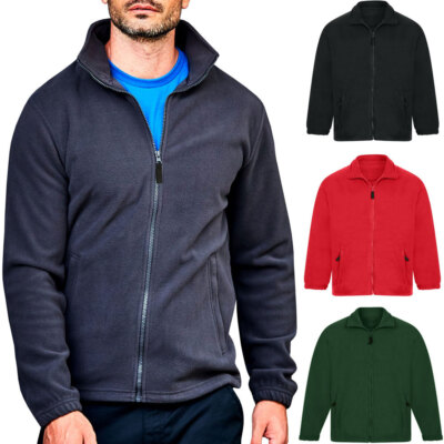 Herren Full Zip Micro Fleece Jacke Outdoor Warm Freizeit Premium Qualität Top