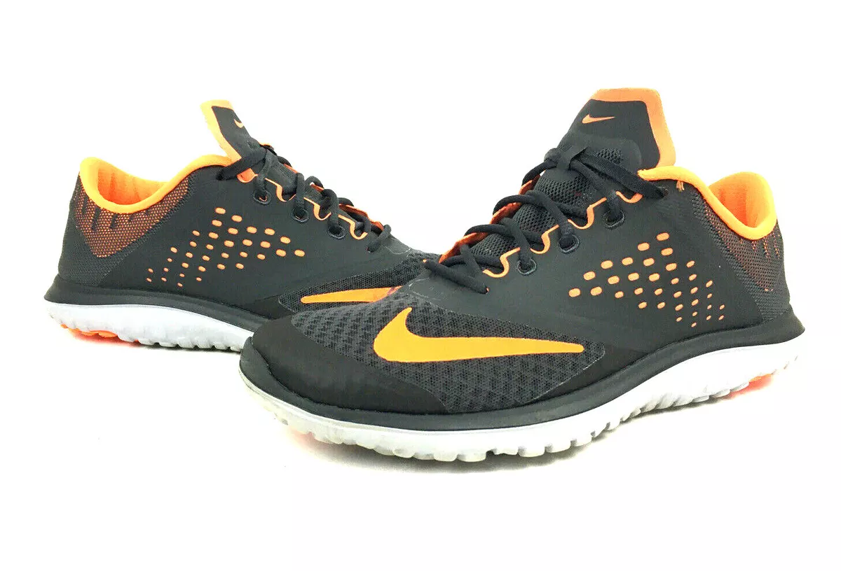 Nike FS Lite Run 2 Running Black Orange Running Shoes Size 8 685266 007 W 167