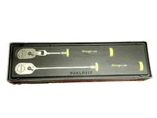 Snap On Tools NEW 202RT05FHV 2pc 3/8"dr HI-VIZ YELLOW Soft Grip Foam Ratchet Set