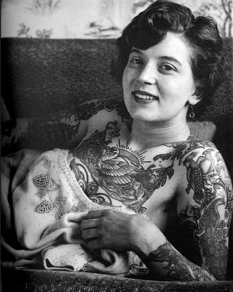 Vintage Tattoo Image 14 x 11