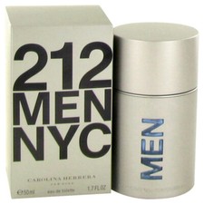 Carolina Herrera 212 Men NYC Eau de Toilette Cologne for Men 1.7 OZ/ 50 ML