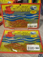 2 Packs Big Bite Saltwater 3" Bio Shrimp Soft Plastic Fishing Baits Tomato Core