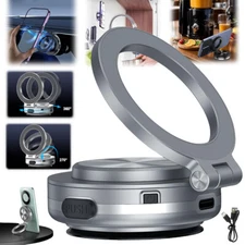 Electric Vacuum Magnetic Suction Car Phone Mount 360° Rotation Phone Holder