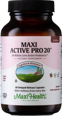 Maxi Health Active Pro-20 Intestinal Protection 20 Billion Live Probiotics Delay