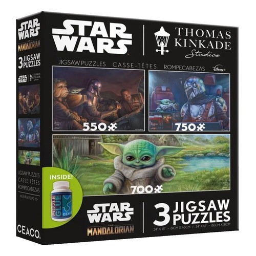 2002 Star Wars 500 Piece Puzzle Complete Set of 4 Sealed in