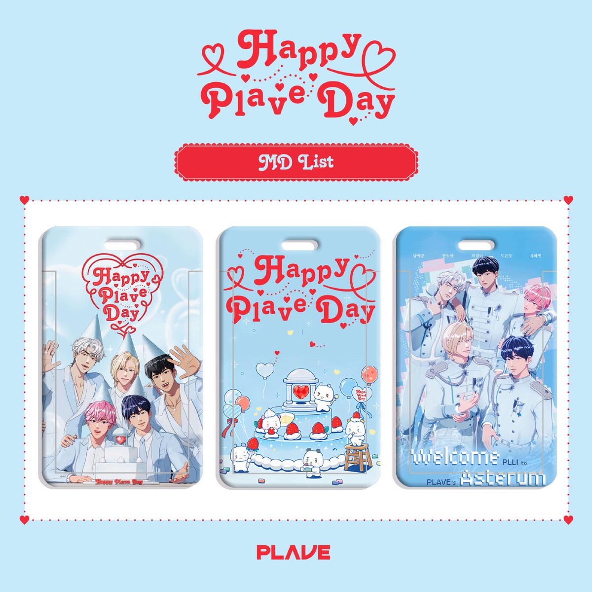 PLAVE カードホルダー PLAVE 2nd Happy Plave Day Card Holder Cute Cartoon Student ID