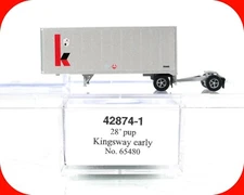 N Scale ***KINGSWAY*** 28' Pup Trailer #65480 --- TRAINWORX 42874-1, Special Run