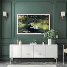 Decorated white frame for Samsung The Frame TV 32, 43, 50, 55, 65, 75, 85 inch