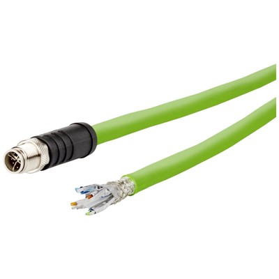 Metz Connect 142M6X10020 M12 Netzwerkkabel, Patchkabel CAT 6a SF/UTP 2.00 m G...
