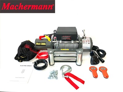Elektrische Seilwinde der Marke MACHERMANN 12V 13000 lbs lb winch machermann 12v