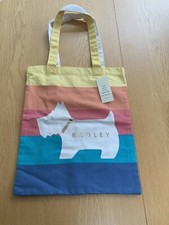 Radley HERITAGE DOG - RESPONSIBLE RAINBOW STRIPE Medium Tote Shopper NEW