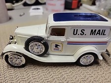 THE ERTL CO 1932 FORD DELIVERY VAN U.S.P.S. BANK TWO BROKEN WHEELS