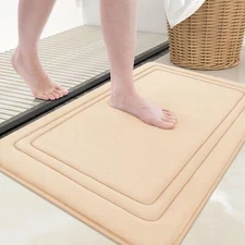 Memory Foam Bath Mat Rug 24x16 Ultra Soft Non-Slip and Absorbent Bathroom Rug...
