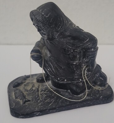 Vintage Inuit Eskimo Canadian Ice Fishing Figurine