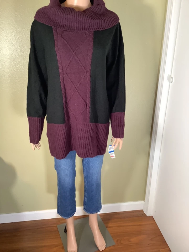 Style & Co Women’s  Wool Cowl Neck Pullover Sweater Long Sleeve - Size XLarge — 第 4/4 张图片