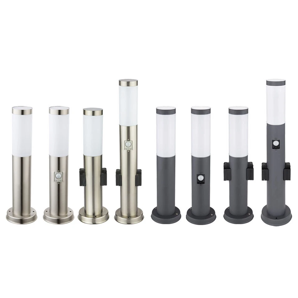 Sockelleuchte Gartenlampe Wegeleuchte Stehlampe Bewegungsmelder IP44 Steckdose - Bild 2 von 2