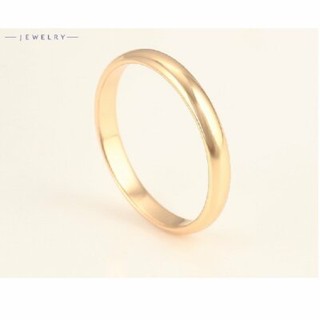 9K Gold Filled Lady 3mm Men Plain Band Wedding Birthday Ring size # 11 = V