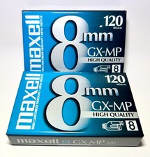 Maxell 8mm Gx-mp High Quality 120 Camcorder Video Cassette Two Sealed Tapes