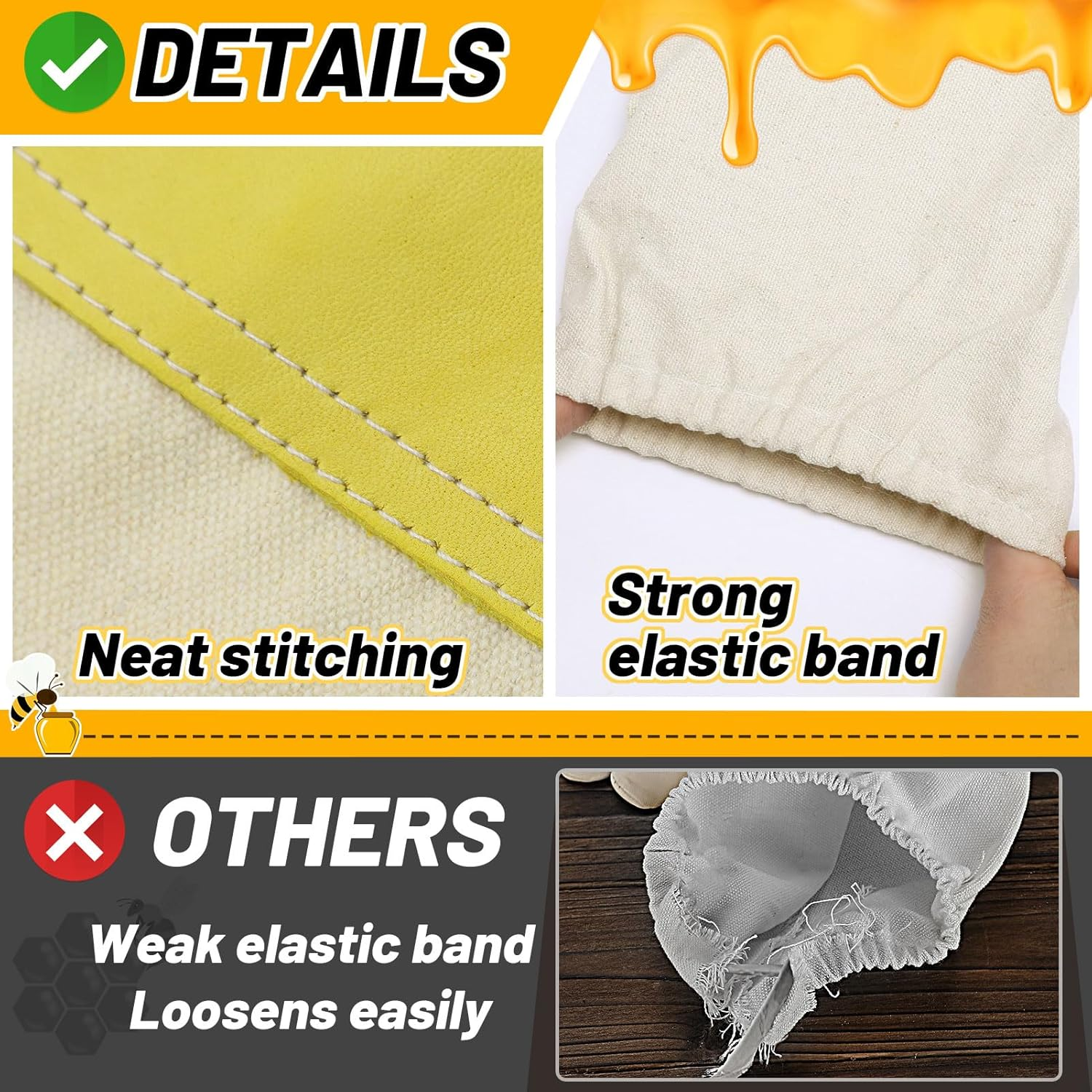 Long Goatskin Beekeeping Gloves - 2 Pairs Durable Leather Protection for Beekeepers