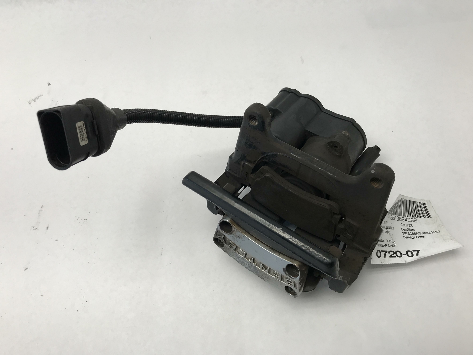 06 07 08 09 10 BENTLEY CONTINENTAL FLYING SPUR REAR CALIPER RIGHT RH W/ E-BRAKE