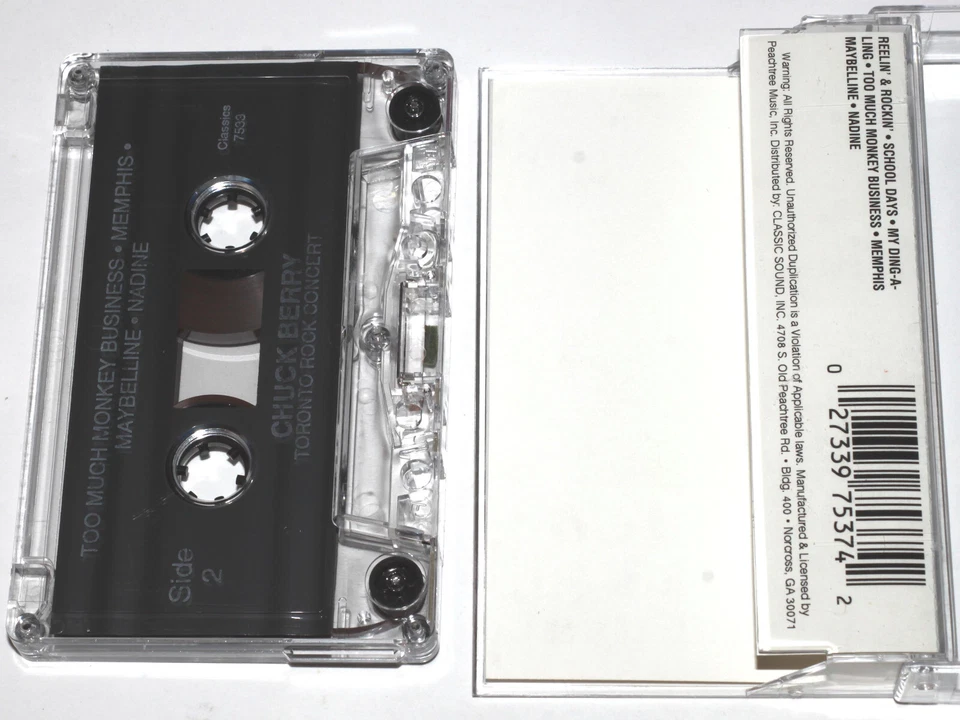 Chuck Berry - Toronto Rock Concert (Cassette Tape) PLAY TESTED - Image 2 of 4