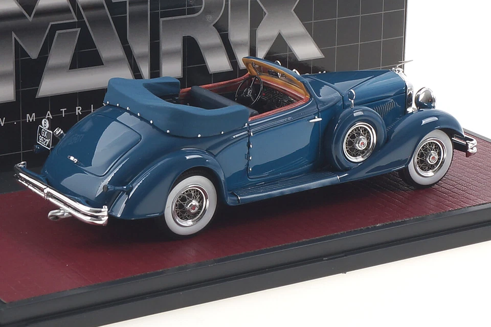 Duesenberg J-519-2548 Cabriolet D´Ieteren Blu Matrice 1:43 MX40406-081 - Immagine 4 di 4