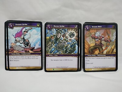 Lot Of (39) Wow TCG Heroes Of Azeroth Rogue Warrior Hunter Commons Uncommons
