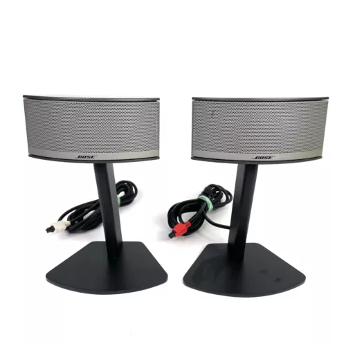 BOSE Companion 5 Multimedia Speaker System w/ STANDS LEFT RIGHT SPEAKERS TESTED*