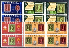 1971 GRANADA, GRENADA  Block of 4  "110 ANNIV. OF THE POSTAL SERVICE"