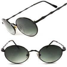 Classic Vintage Retro 80's Hipster Cool Mens Womens Hippie Oval Round Sunglasses