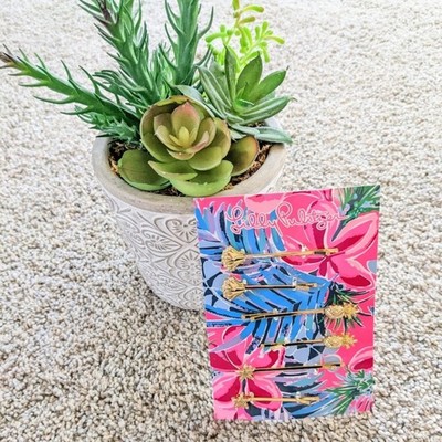 Lilly Pulitzer hair pin set NWT Lilly Pulitzer Gold Metallic Hair Pin Set Shells  main image 2