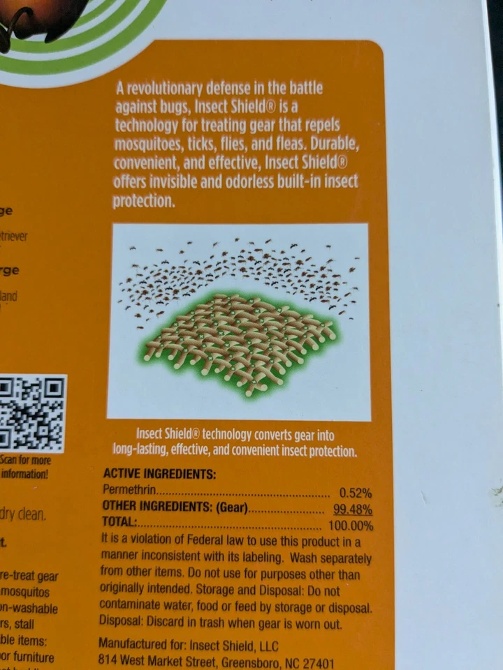 Sudadera con capucha ligera Insect Shield para perros talla L nueva en caja naranja Foto 4 de 4