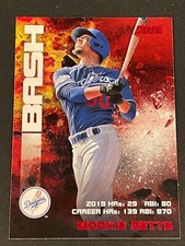2020 Topps Stadium Club Mookie Betts Bash and Burn Red Foil Dodgers BAB-15