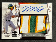 2023 Leaf Trinity AWESOME !! WORN PATCH ROOKIE AUTO Myles Naylor 93/99