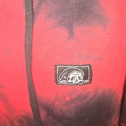 Lurking Class Hoodie medium Sketchy Tank Logo Black Red Tie Dye Skater Skull - Picture 3 of 6