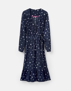 long sleeve wrap tea dress