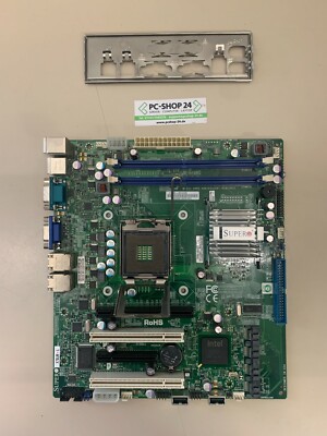 SMC Supermicro X7SLM-L Server MotherBoard Rev. 1.02 Socket 775 inkl. Blende